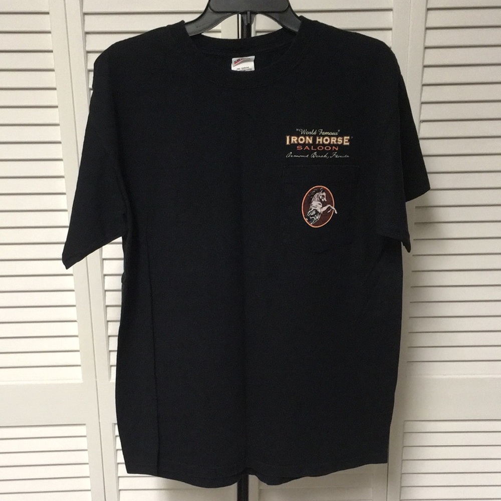 Black, "Iron Horse Saloon", T-Shirt (Large)